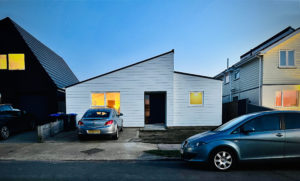 Front of bungalow after extension